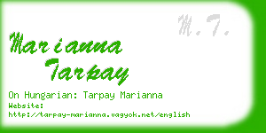 marianna tarpay business card